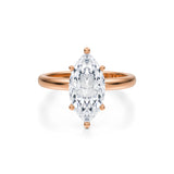 Engagement Ring - 3.00-Carats Marquis Brilliant Diamond Solitaire Engagement Ring