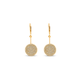 Earrings-18 Karat Solid Yellow Gold With Gemstone For Women