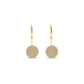 Earrings-18 Karat Solid Yellow Gold With Gemstone For Women
