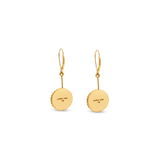 Earrings-18 Karat Solid Yellow Gold With Gemstone For Women