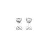 Diamond Stud Earring - Ascher Cut One Carat Each Ear