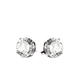 Diamond Stud Earrings - 2.50 Carats Each Ear