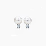 Cultured White Pearl Stud Earrings