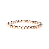 Prayer Bead Bracelet - 14-Karat Solid Amber Hue Gold Bead Bracelet - Red Gold®