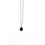 Gershon - 18 Karat White Gold Diamonds and Onyx Necklace