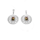 Wisdom Earrings - Bi-Color Tourmaline and Diamonds Earrings