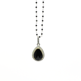 Gershon - 18 Karat White Gold Diamonds and Onyx Necklace