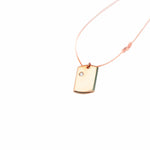 18 Karat Amber Hue Gold Baby Dog Tag with Solitaire Diamond - Chris Aire Fine Jewelry & Timepieces