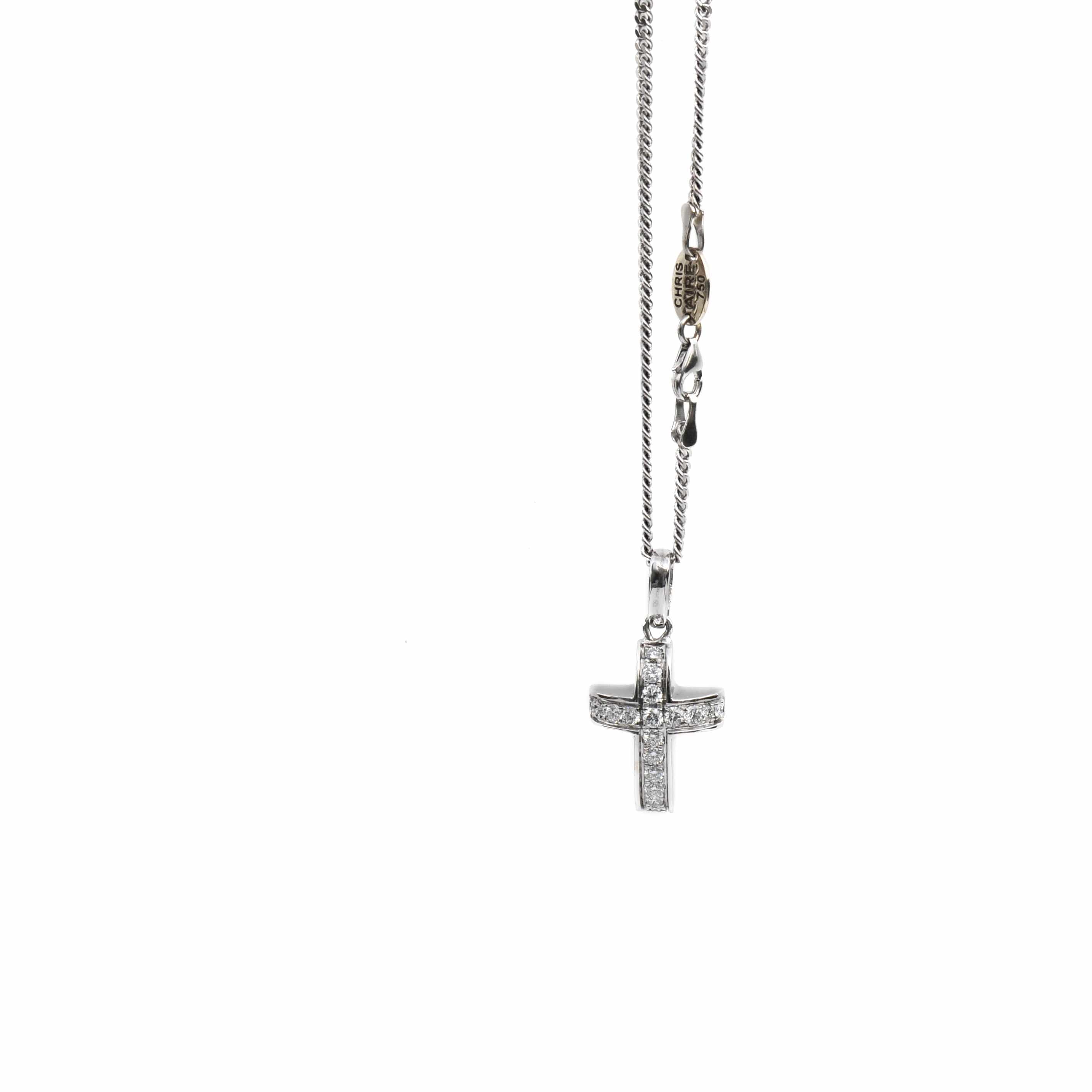 WHITE GOLD DIAMOND CROSS - Chris Aire Fine Jewelry & Timepieces