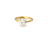 Engagement Ring - 2.00  Oval Diamond Solitaire Engagement Ring