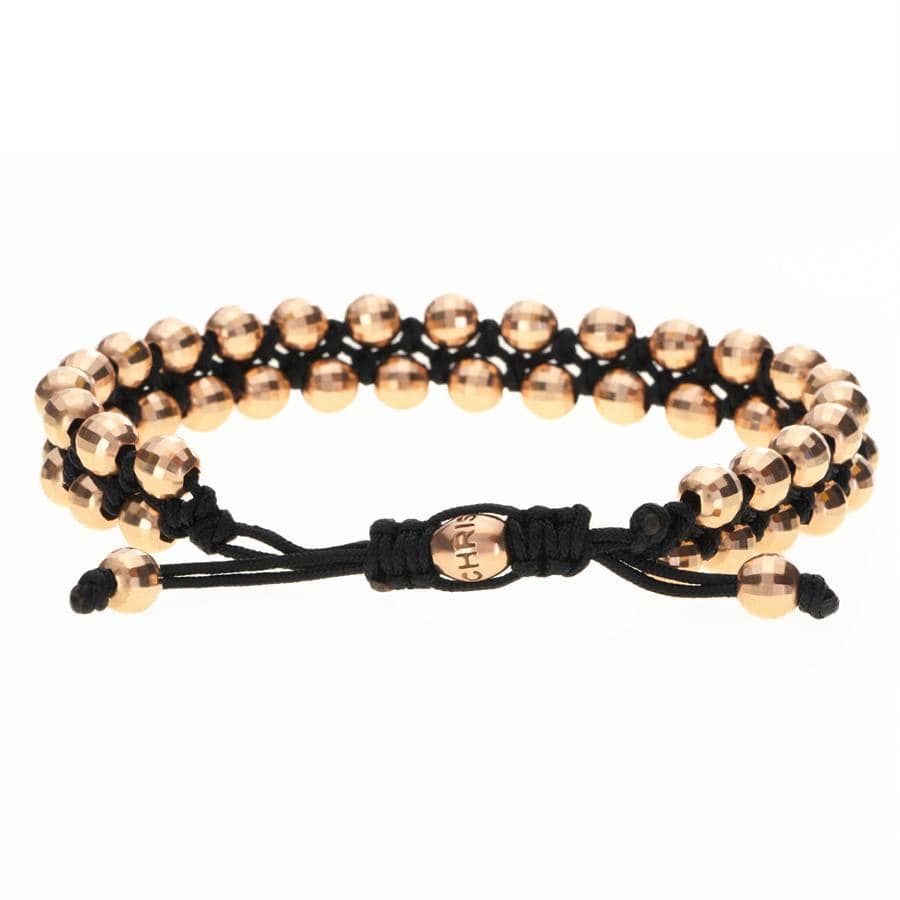 Prayer 14K Solid Amber Hue Gold Bead Bracelet
