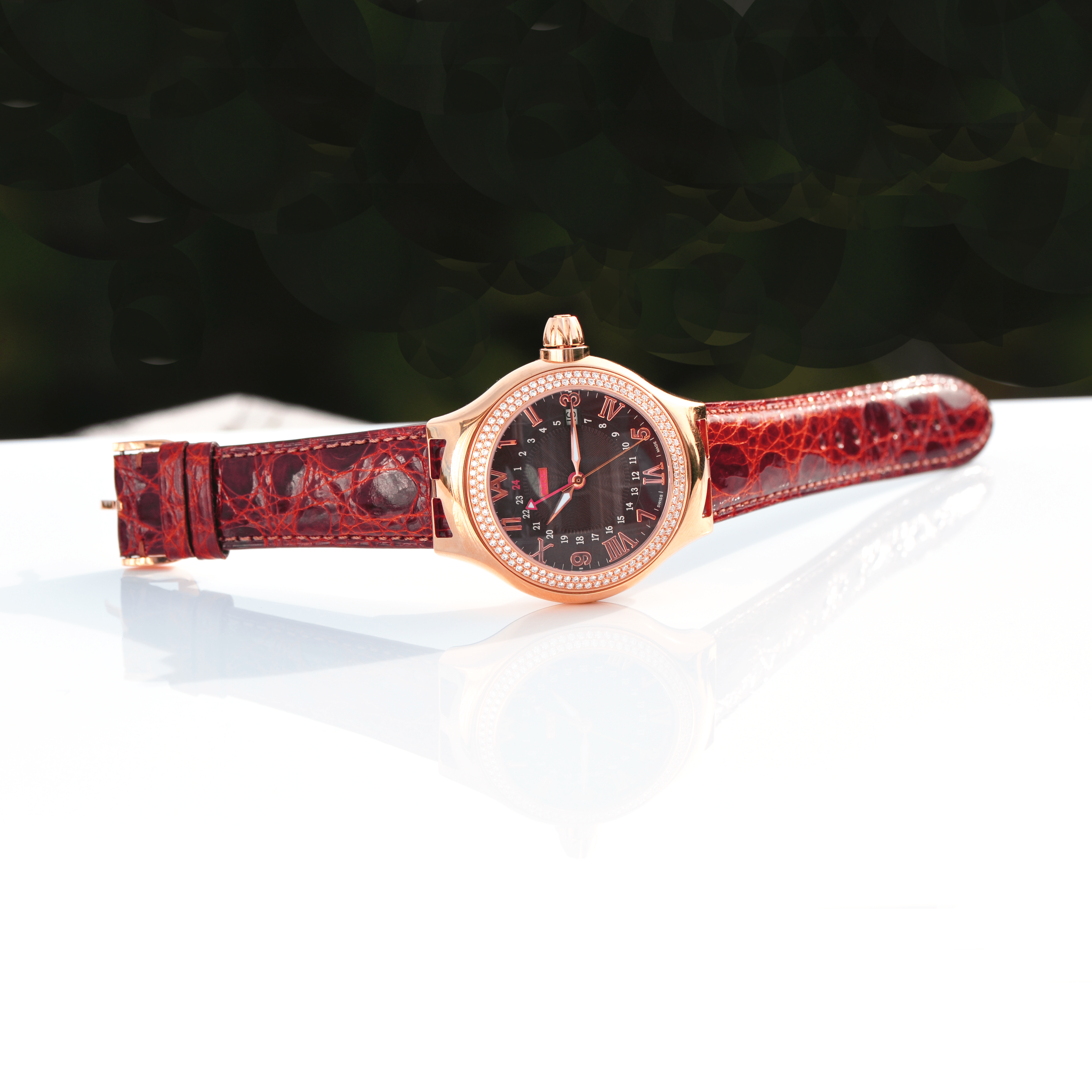 Watch - Aire Parlay GMT Automatic Swiss Made 18-Karat Solid Gold Watch For Men And Women -Red Gold®