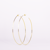 Yellow Gold Hoop Earrings - 18-Karat Solid Yellow Gold Extra-Wide Hoop Earrings - Audacious Hoop Earrings