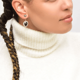 Everlasting Favor - Black and White Diamond Earrings