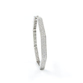 FENG SHUI WIDE WHITE GOLD DIAMOND BANGLE - Chris Aire Fine Jewelry & Timepieces