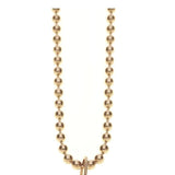 Solid Gold Necklace - 14-Karat Solid Amber hue beaded chain -  RED GOLD®