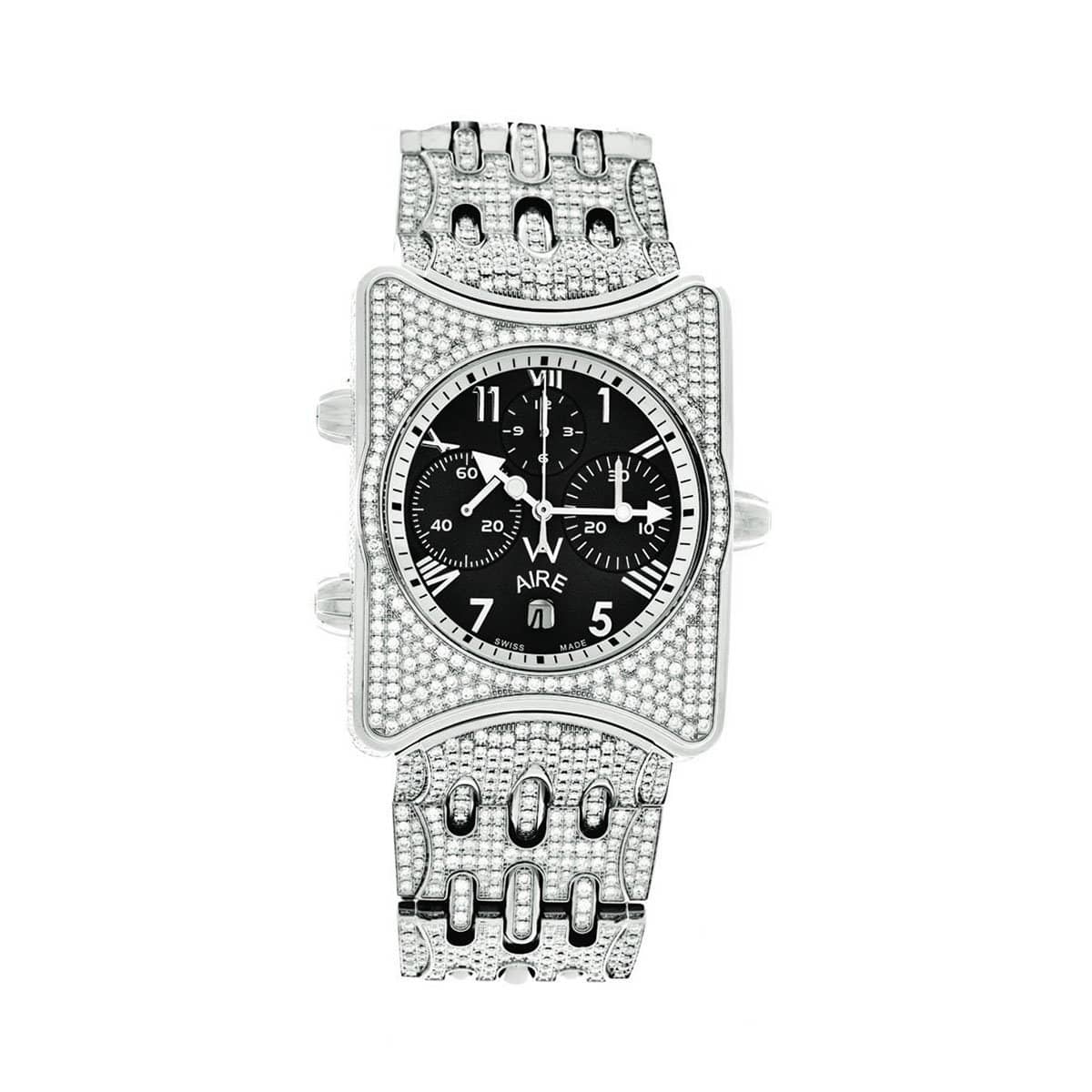 Mens diamond hotsell watch for sale