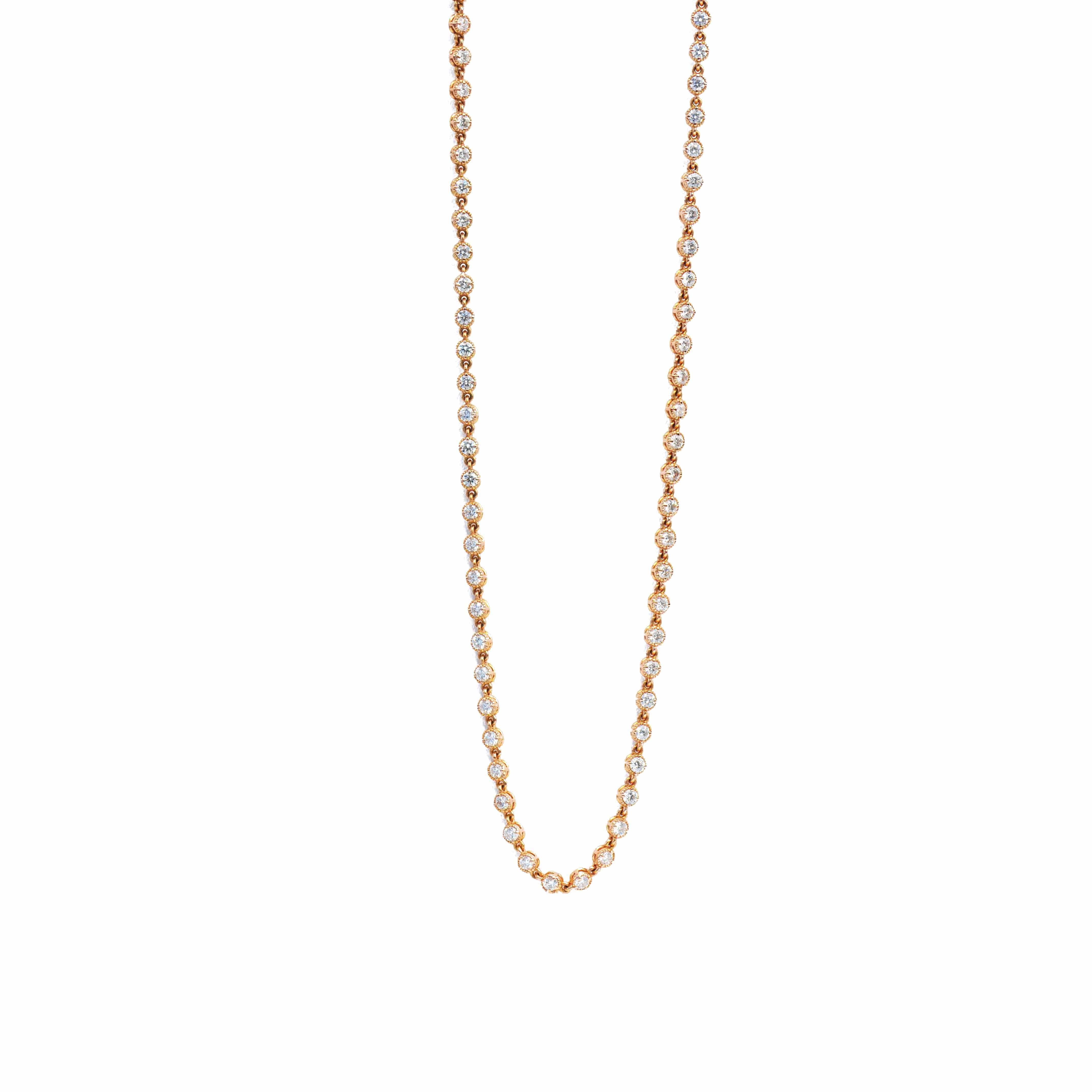 GOLD NECKLACE  - AFRICAN BEAD CHAIN - Chris Aire Fine Jewelry & Timepieces