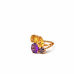 18 Karat Amber Hue Gold Gemstones Ring – Hollywood Royalty Ring - Chris Aire Fine Jewelry & Timepieces