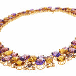 18 Karat Amber Hue Gold Gemstones Necklace – Hollywood Royalty Necklace - Chris Aire Fine Jewelry & Timepieces