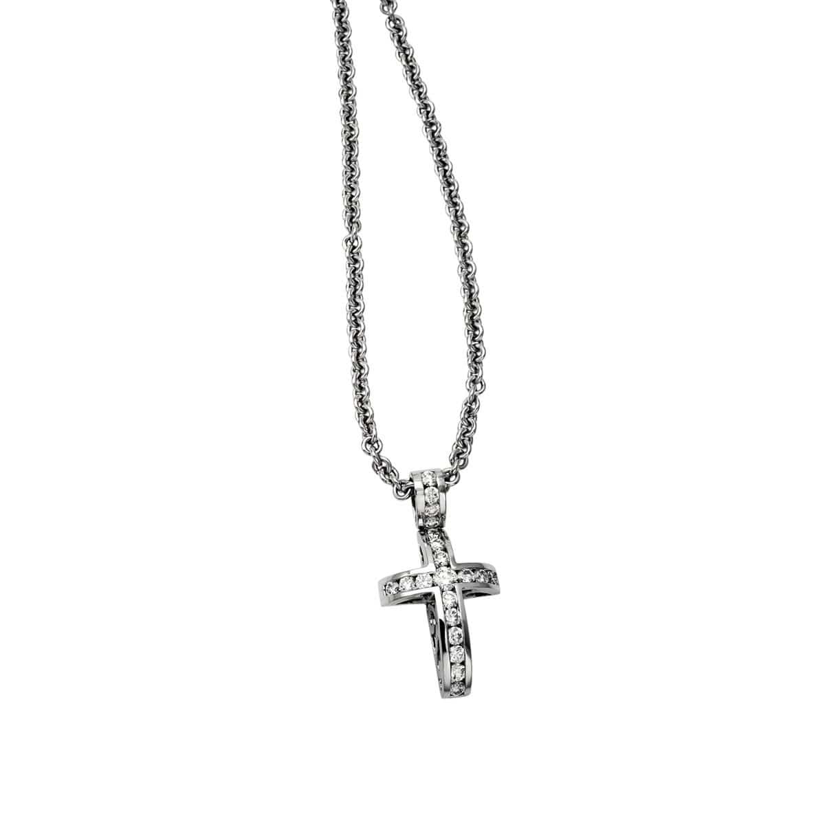 WHITE GOLD DIAMOND CROSS - Chris Aire Fine Jewelry & Timepieces