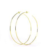 Yellow Gold Hoop Earrings - 18-Karat Solid Yellow Gold Extra-Wide Hoop Earrings - Audacious Hoop Earrings