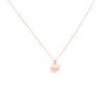 Peaceful Heart - 18 karat amber hue gold necklace