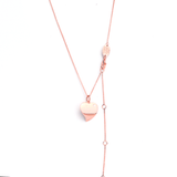 Peaceful Heart - 18 karat amber hue gold necklace