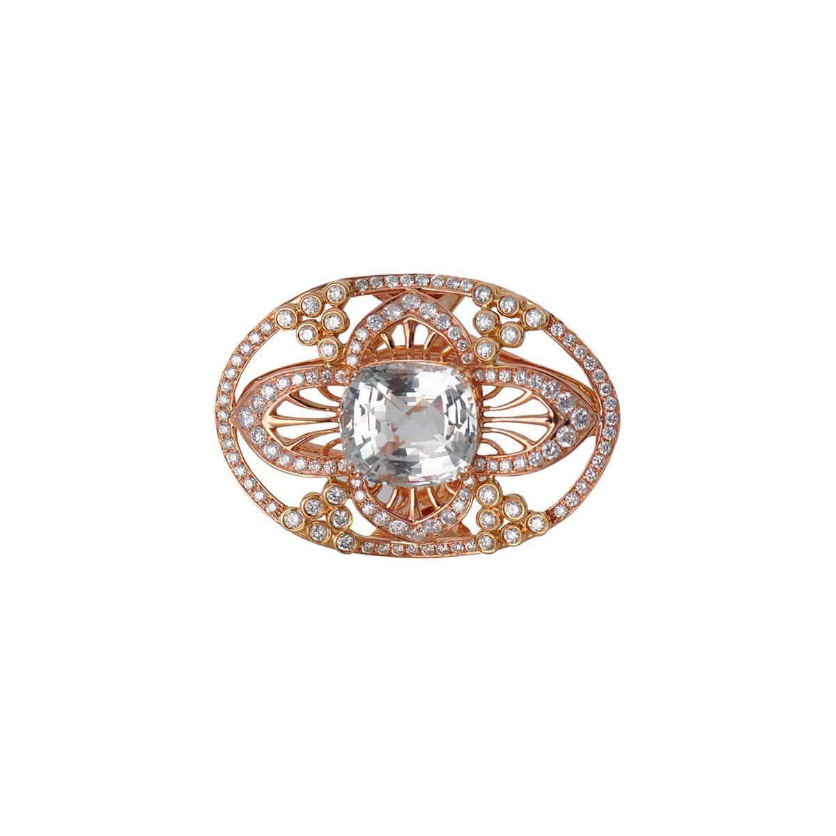WHITE TOPAZ RING - CROWN JEWEL - Chris Aire Fine Jewelry & Timepieces