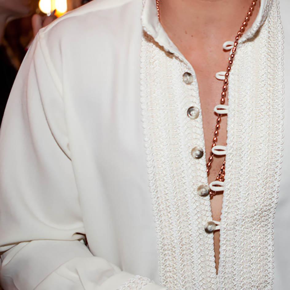 GOLD NECKLACE  - AFRICAN BEAD CHAIN - Chris Aire Fine Jewelry & Timepieces