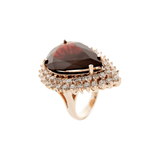 The Power Within -  Garnet Gemstones & Diamond Ring in 18 Karat Gold