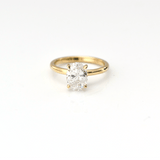 Engagement Ring - 2.00  Oval Diamond Solitaire Engagement Ring