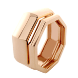 WEDDING BANDS -  18 KARAT FAITH BANDS IN  AMBER HUE GOLD HIS AND HERS WEDDING BANDS - RED GOLD®