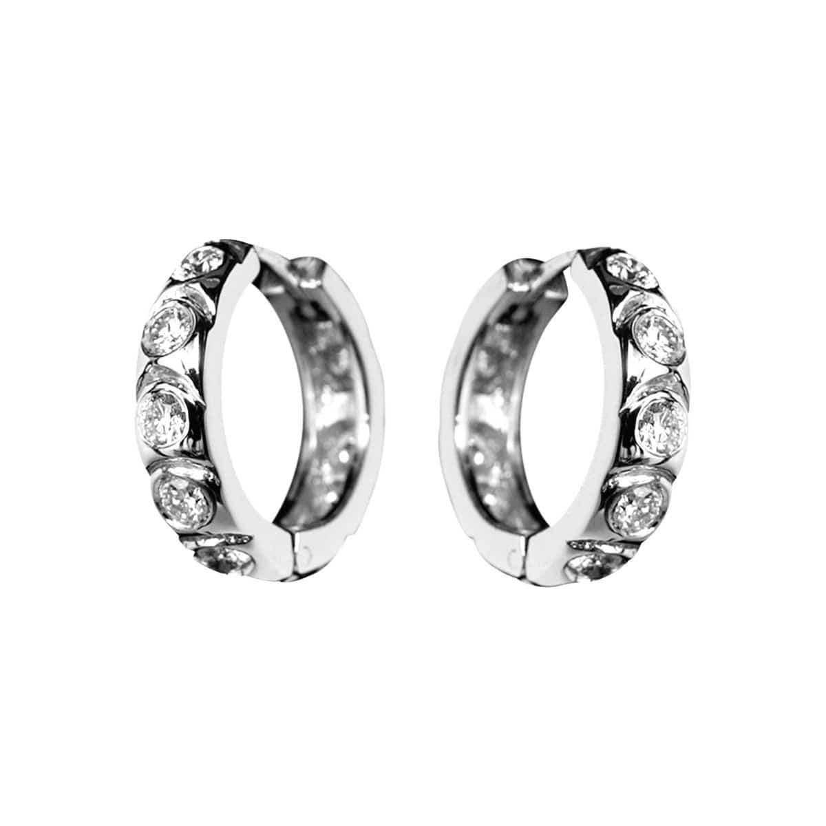 DIAMOND HUGGIES EARRINGS - Chris Aire Fine Jewelry & Timepieces