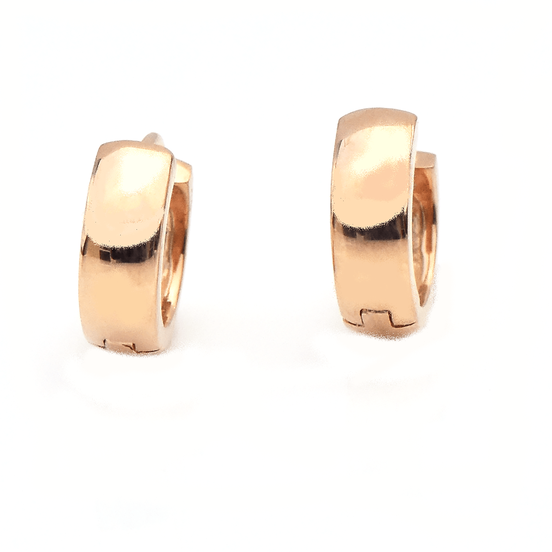 Gold Huggies Earrings - 18-Karat Amber Hue Gold Huggies