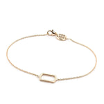 GOLD DOG TAG FRAME BRACELET-Amber Hue - Chris Aire Fine Jewelry & Timepieces