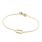 GOLD DOG TAG FRAME BRACELET - Chris Aire Fine Jewelry & Timepieces