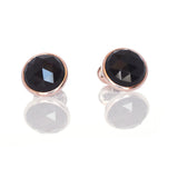Gold Cufflinks - 18-Karat Amber Hue Solid Gold & Onyx Cufflinks - RED GOLD®