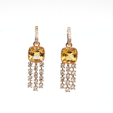 Luxury Dangles - Yellow Aquamarine Earrings-Small