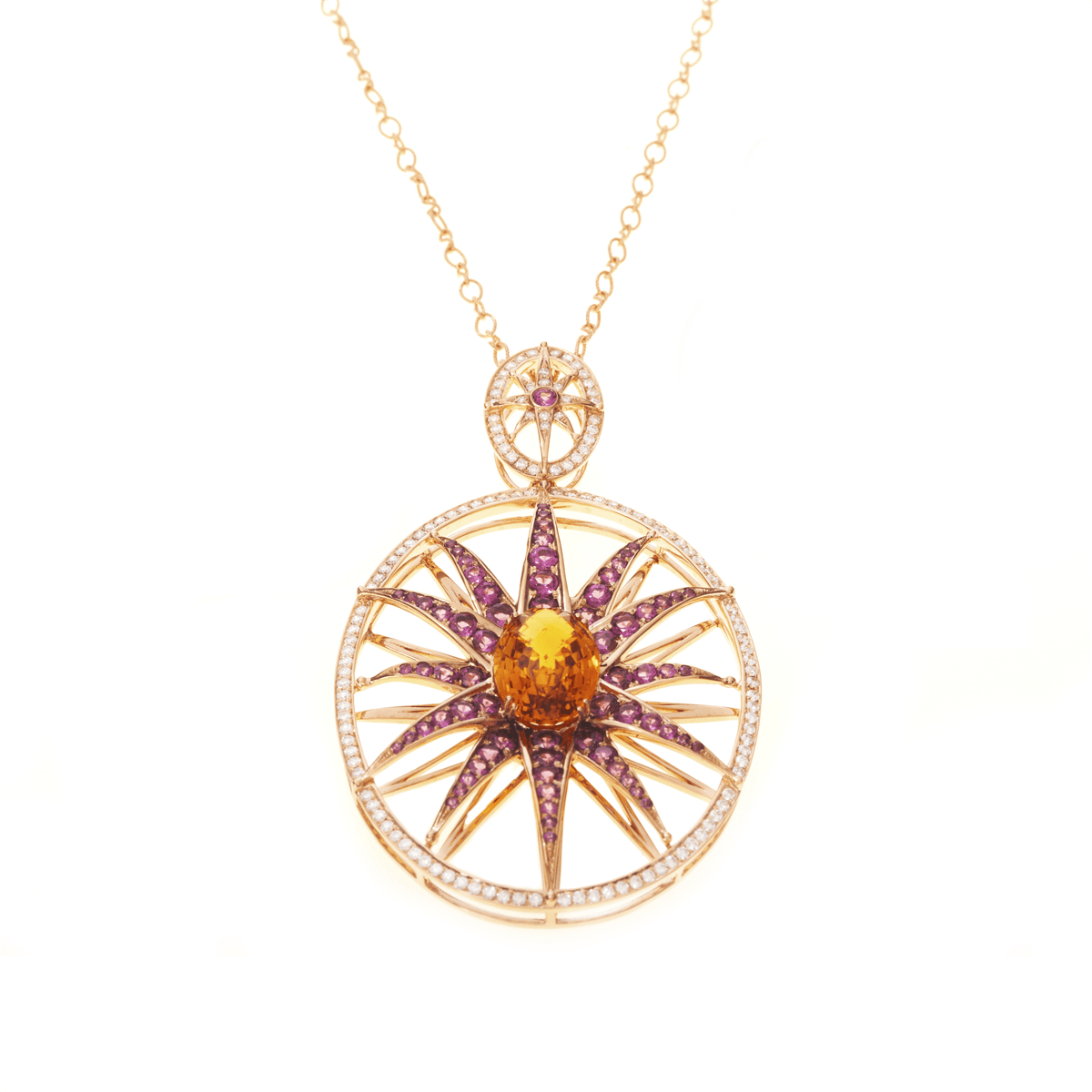 MULTI-GEMSTONES NECKLACE - "SPRAWLING TENTACLES" - Chris Aire Fine Jewelry & Timepieces