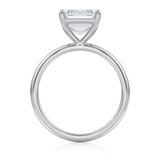 Three-Carat  Emerald-Cut  Brilliant Diamond Solitaire Engagement Ring