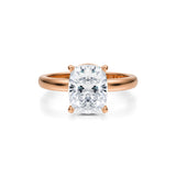 Three-Carat Cushion Brilliant Cut Diamond Solitaire Engagement Ring