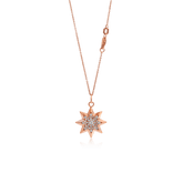 Necklace-18 Karat Solid Gold With Diamonds For Women
