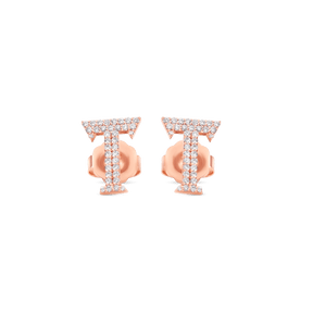 Earrings-18 Karat Solid Gold With Diamonds For Women