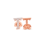 Earrings-18 Karat Solid Gold With Diamonds For Women