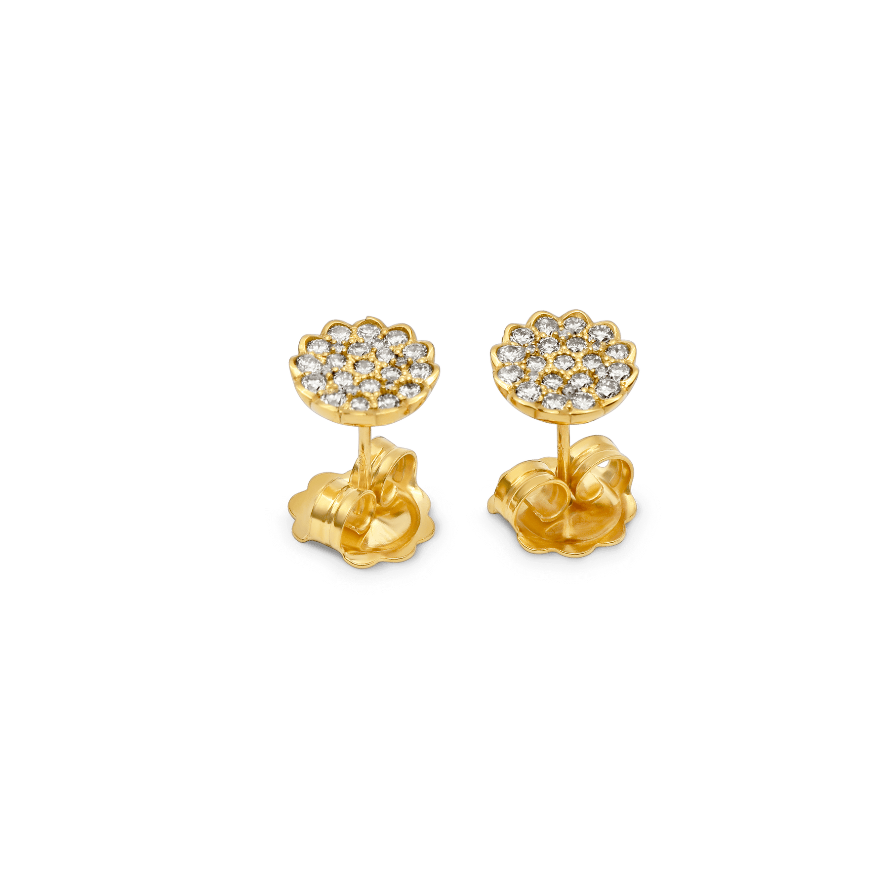 Earrings-18 Karat Solid Yellow Gold For Women