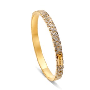 Mobility Bangle-18 Karat Solid Yellow Gold With Diamonds For Men and Women