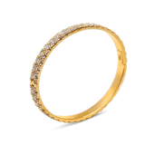 Mobility Bangle-18 Karat Solid Yellow Gold With Diamonds For Men and Women