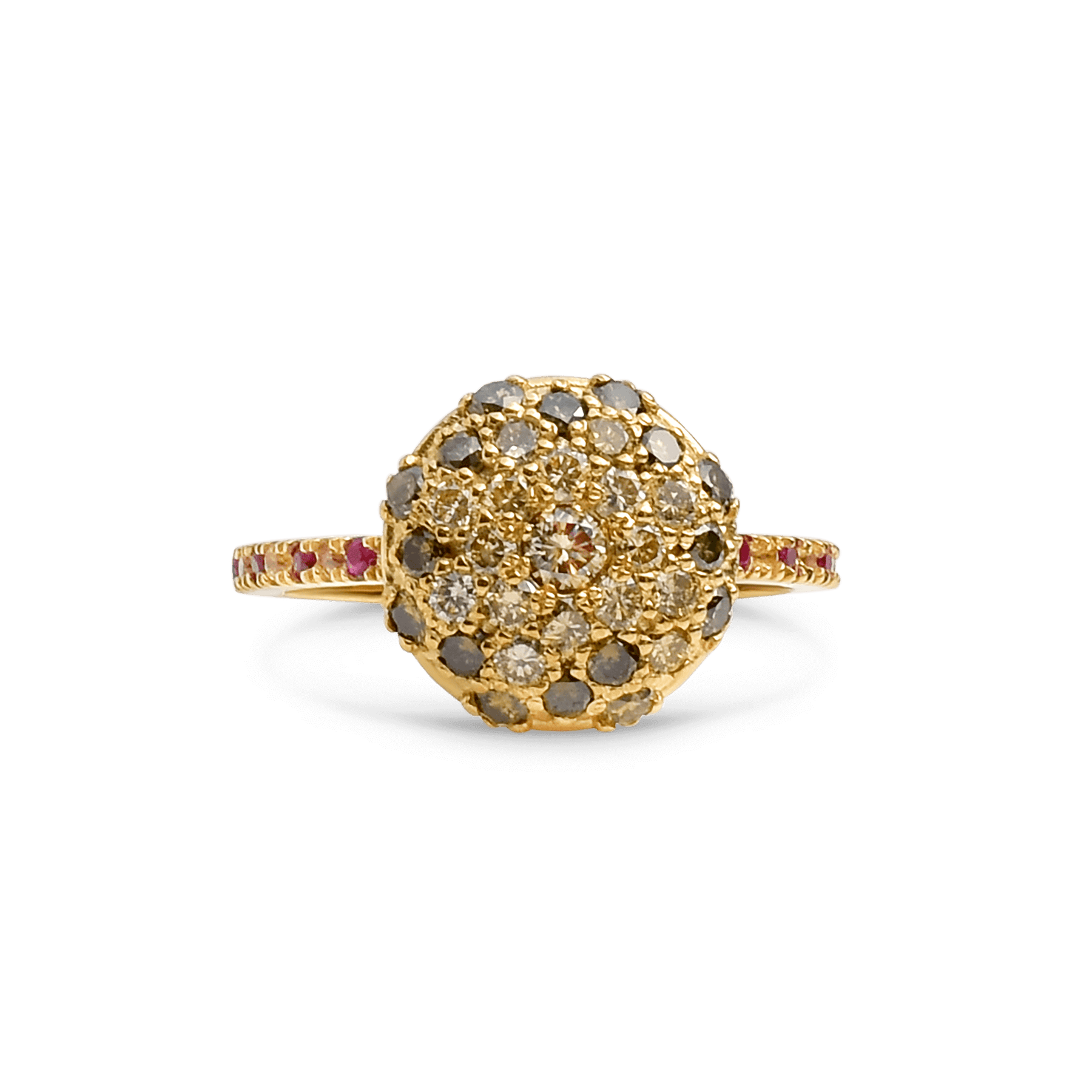 Ring-18-Karat Solid Yellow Gold With Natural Diamonds For Women