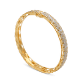 Mobility Bangle-18 Karat Solid Yellow Gold With Diamonds For Men and Women